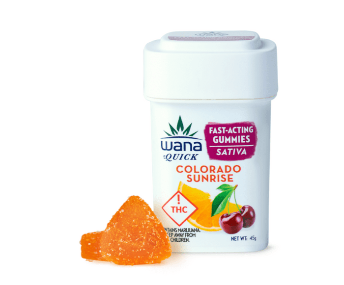 Wana Colorado Sunrise Gummies are fast acting and high in THC